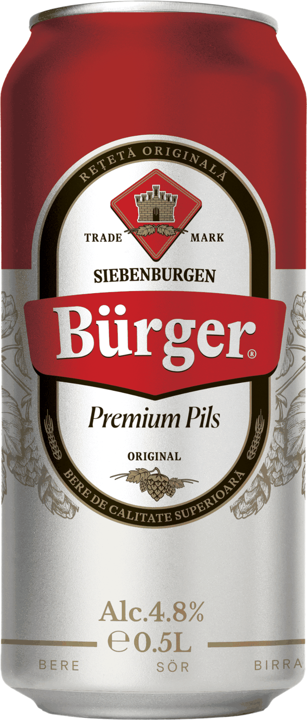 Bere Burger Premium Pils Doză 500 ml